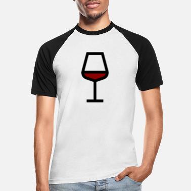 Rødvin Rødvin glass, rødvin - Baseball T-skjorte for menn