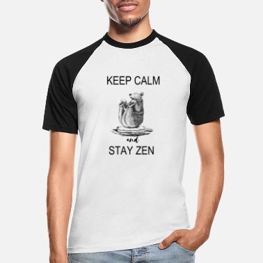 Zen bear keep calm and stay zen - Men&#39;s Baseball T-Shirt