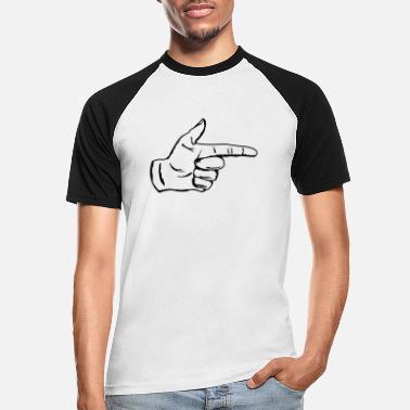 Zeigefinger zeigefinger - Männer Baseball T-Shirt