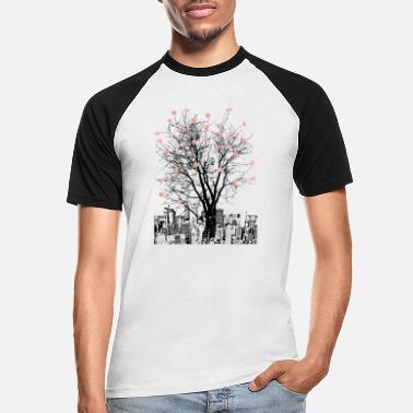 Drzewa Owocowe kwiaty drzewa - Koszulka bejsbolowa męska