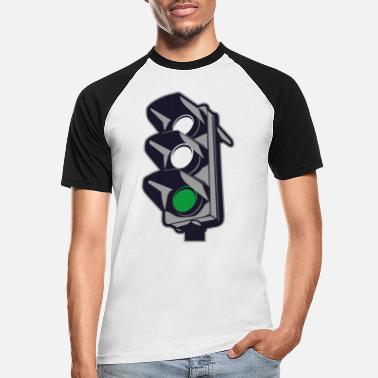 Ampel grüne Ampel - Männer Baseball T-Shirt