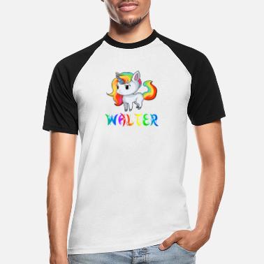 Walter Hvit Unicorn Walter - Baseball T-skjorte for menn