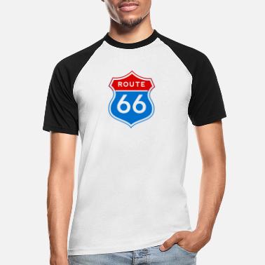 Rute RUTE 66 - Baseball T-skjorte for menn