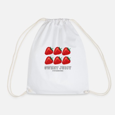 Turnbeutel Liebe Erdbeer Frucht Sommer Stoffbeutel Backpack 