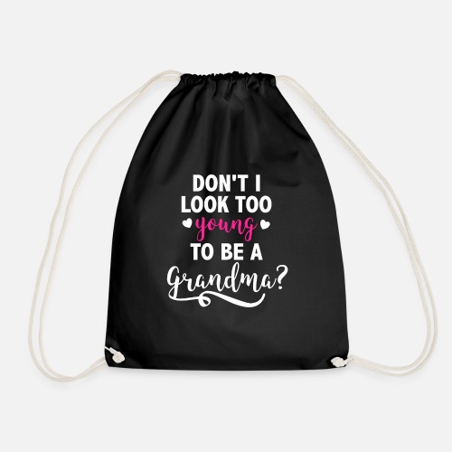 Expectant Grandmother Gift Drawstring Bag Front