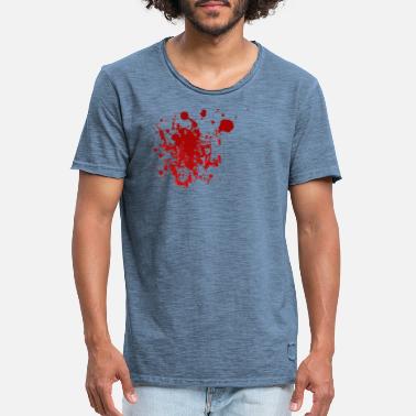 Blodspruter Blodsprut splatter Halloween blodsprut - Vintage T-skjorte for menn
