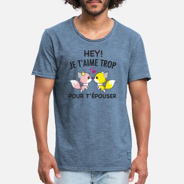 Belgique Humour saint valentin - T-shirt vintage Homme