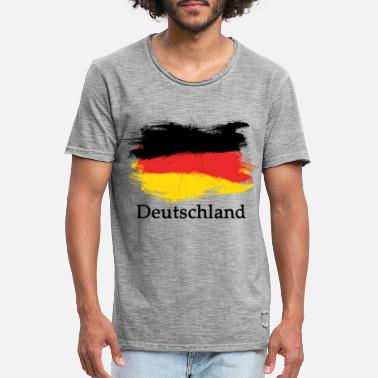 Duitsland Vlag van Duitsland, Duitsland - Mannen vintage T-shirt