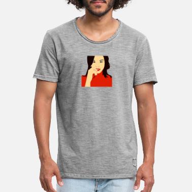 Viettelevä nainen viettelevä - Miesten vintage t-paita