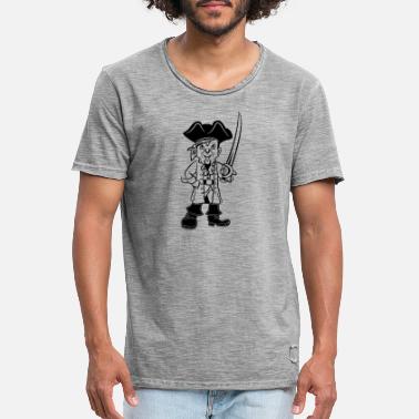 Degen Degen Pirate kult Dreispitz - Vintage T-skjorte for menn