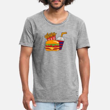 Menü Burger Menü - Männer Vintage T-Shirt
