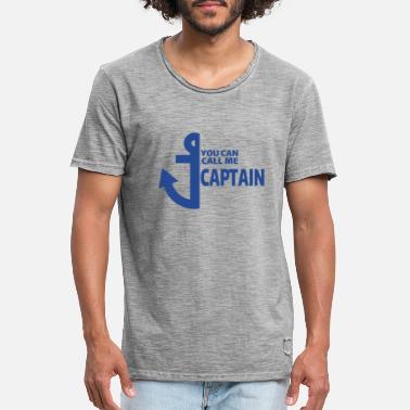 Call Kapitän You Can Call Me Captain Segel Anker Shirt - Männer Vintage T-Shirt