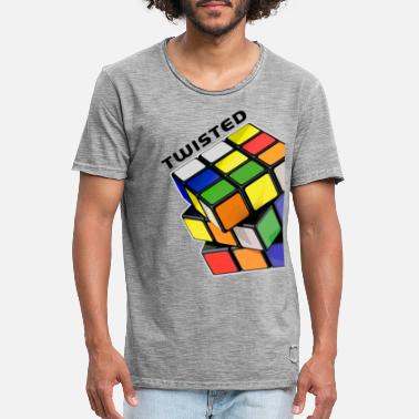 Cube Rubik&#39;s Cube Twisted Rotation État Mélangé - T-shirt vintage Homme