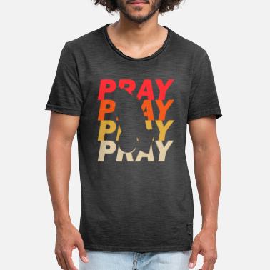 Modlitwa Ręce Modlitwa ręce - Koszulka męska vintage