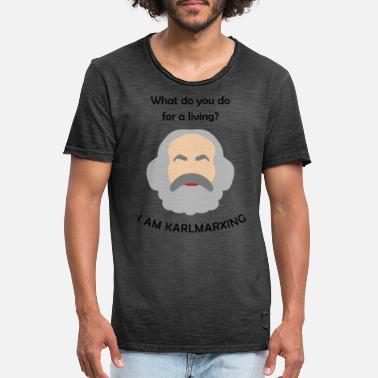 Kommunist KarI Marx Philosoph Deutsch Geschichte Marxismus - Männer Vintage T-Shirt