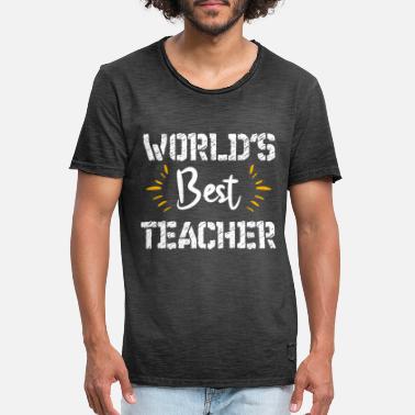 Akademisch teacher world s best teacher - Männer Vintage T-Shirt