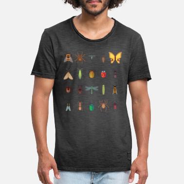 Insekt Insekt samler tegning entomologi - Vintage T-skjorte for menn