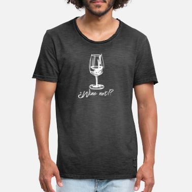 Wina Wino nie - kieliszek wina do wina - Koszulka męska vintage