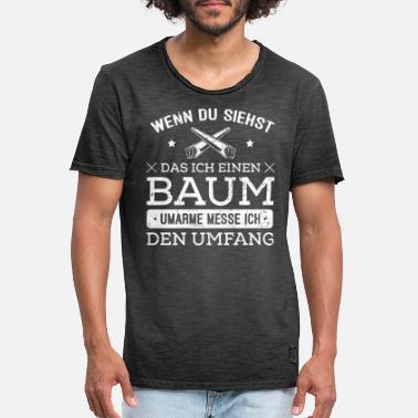 Holzfäller Lustiger Holzfäller Waldarbeiter Baum Umarmen Fors - Männer Vintage T-Shirt