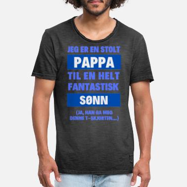 Stolt Jeg er en stolt pappa til en fantastisk sønn - Vintage T-skjorte for menn