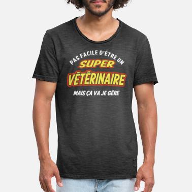 Avions En Papier Super vétérinaire , je gère - T-shirt vintage Homme