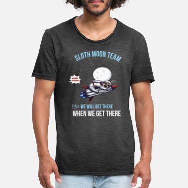 Moon Investment sloth | When Moon | Relax and chill - Men&#39;s Vintage T-Shirt