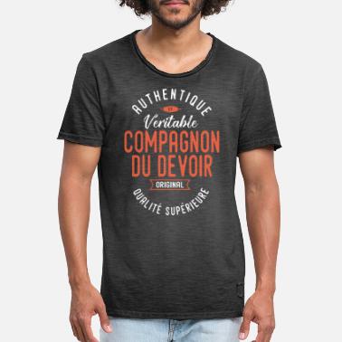 Compagnon Compagnon du devoir cadeau compagnon artisanat - T-shirt vintage Homme