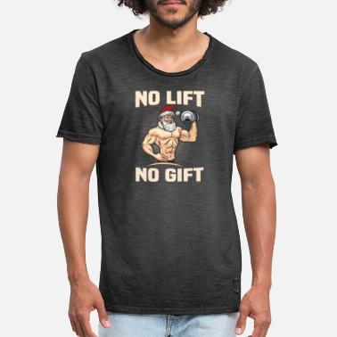 Lift INGEN LIFT NO GIFT - Vintage T-skjorte for menn