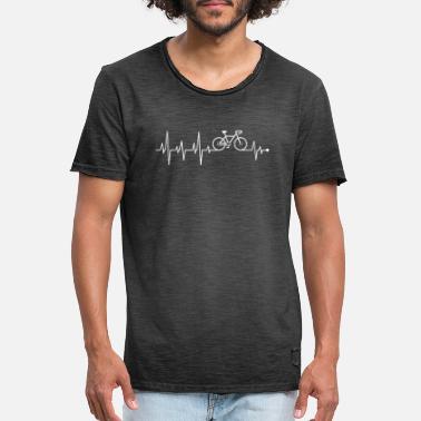 Herzschmerz Heart Beat Bicycle - Vintage T-skjorte for menn
