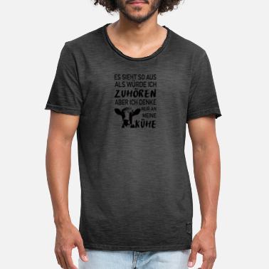 Viehzüchter Viehzüchter Milchkuh Viehzucht Kuhkopf - Männer Vintage T-Shirt