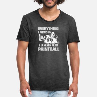 Paintball Paintball Jeg lærte af Paintball - Vintage T-shirt mænd