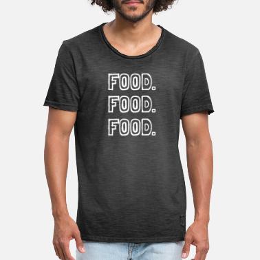 Ruokailla ruoka ruoka ruoka - Miesten vintage t-paita