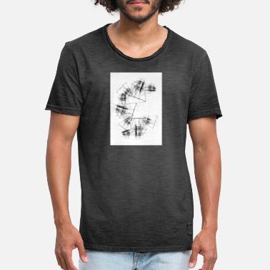 Optical Illusion 3D Cubes - Men&#39;s Vintage T-Shirt