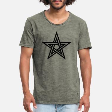 Dark Pentagram, Glow in the dark, five star, magic, - Men&#39;s Vintage T-Shirt