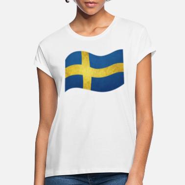 Szwecja Flaga Szwecji - Koszulka damska oversize