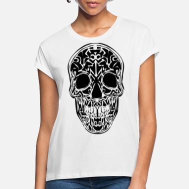 Tribal Skull Tribal Skull - Oversize T-skjorte for kvinner