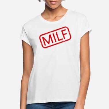Postileima MILF (MILF) postileiman logo - Naisten oversized t-paita