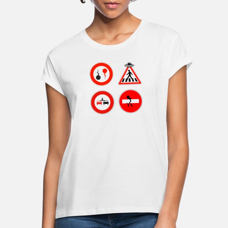 EXPLOSIF Danger Signe Femmes T-shirt Tee Top Cadeau Route Signe Avertissement