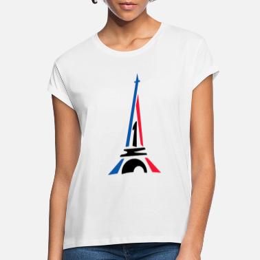 Parigi Francia Souvenir Skyline Vintage Torre Eiffel Maglia a Manica 