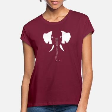Elfenbein elefant - Oversize T-skjorte for kvinner
