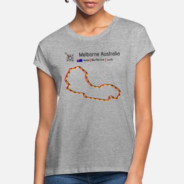 Tor Wyścigowy Melborne AustraliaŚmieście Wyścigowym - Koszulka damska oversize