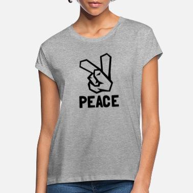 Signe De Paix Signe de la paix, signe de paix, paix - T-shirt oversize Femme