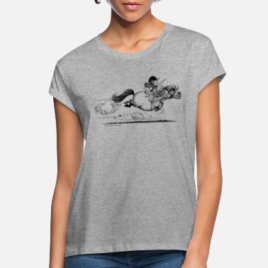 Sprint Thelwell Cartoon Pony Sprint - Frauen Oversize T-Shirt
