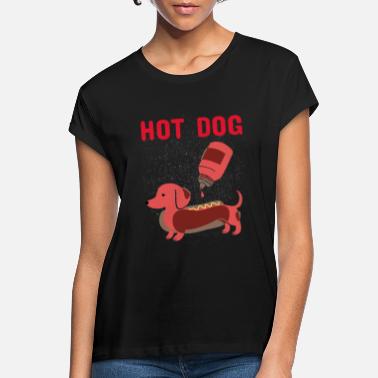 Hot Dog Hot Dog Dog - Naisten oversized t-paita
