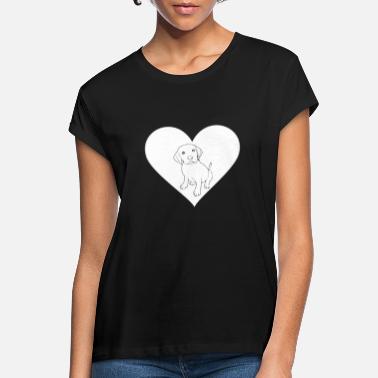 Wau Hjerte for Wau Wau - Oversize T-skjorte for kvinner