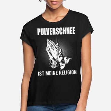 Puddersnø Puddersnø - min religion - Oversize T-skjorte for kvinner