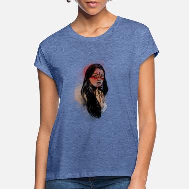 Parure De Tête Native American women portrait - T-shirt oversize Femme