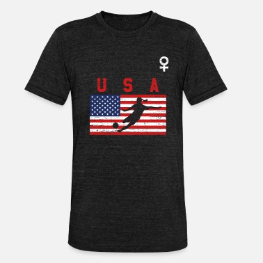 Damefotball Damefotball USA - Unisex triblend T-skjorte
