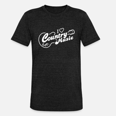 Country I LOVE COUNTRY MUSIC GUITAR - Unisex triblend T-skjorte