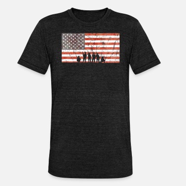 United USA flagge Soldaten Pray - Patrioten Design - Unisex T-Shirt meliert